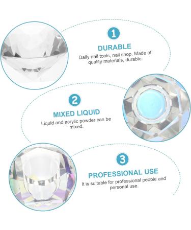 minkissy 2 Pcs Nail Art Crystal Cup Glass Dappen Dish for Acrylic Nails Nail for Acrylic Application Glass Tumbler with Lid Glass Containers for Liquids Nail Tech Bowl White Matte 5.5x5.5cmx2pcs Whitex2pcs - Buy Online on GoSupps.com