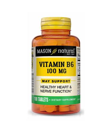 Mason Natural Vitamin B6 100 mg 100 Tablets