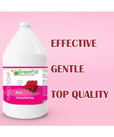 GreenFist Rose Scent Foaming Hand Soap Refill Jug - 128oz - Made in USA - Buy Online on GoSupps.com
