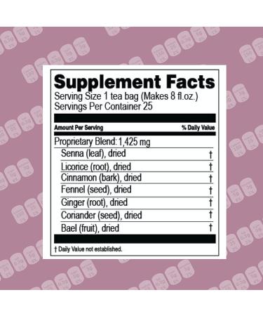 Hyleys Tea Colon Cleanse - Wild Berry, Caffeine-Free, 25 Bags (1.32 oz) | Detox & Digest - Buy Online on GoSupps.com