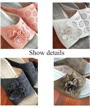 YTINGNICE 3D Floral Cutout Orthopedic Arch Support Sandals - Blue US 9.5 - Buy Online on GoSupps.com