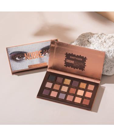 Brown Eyeshadow Palette for Mature Women | 18 Pigmented Warm Colors - Matte & Shimmer Waterproof Makeup - Buy Online on GoSupps.com