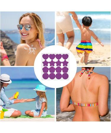 Sunscreen Reminder Stickers | UV Sticker Waterproof Reminder Sunscreen Patches | Color Changing Sunscreen Testing Stickers for Beach Swimming Kids & Adults - Buy Online on GoSupps.com