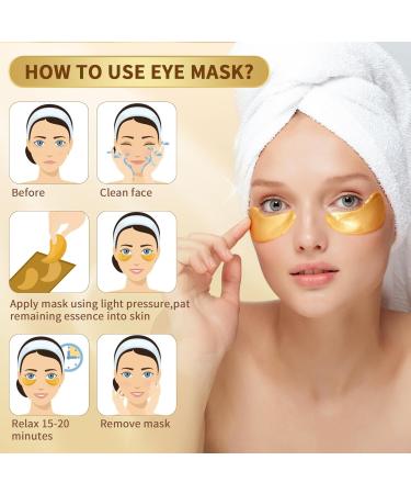 Shop POSTA 50 Pairs 24K Gold Eye Masks | Collagen Under Eye Treatment for Dark Circles & Puffiness | Luxury Gift for Women & Men - Buy Online on GoSupps.com