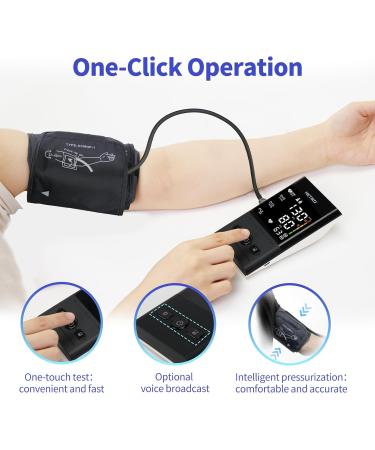 Buy Automatic Upper Arm Blood Pressure Monitor - Digital Hemometer with Backlit LED Display Silent Pressurization & Adjustable Cuff | 2x99 Memory Sets for Home Use - Buy Online on GoSupps.com