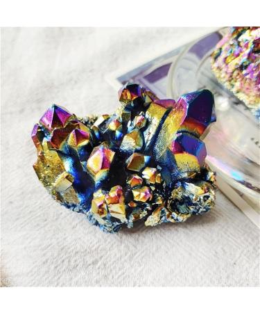 Natural Crystal Rough Home Natural Angel Halo Crystal Cluster Plating Titanium Coated Quartz Cluster Ore (Size : 230g-280g) - Buy Online on GoSupps.com