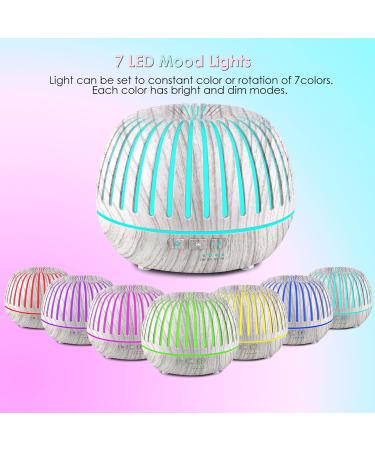 500ml Essential Oil Diffuser | Humidifier with 8 Pure Oils 7 LED Colors & 4 Timers | Aromatherapy for Home - Buy Online on GoSupps.com