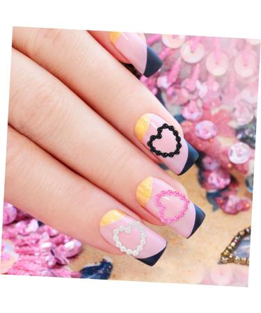 minkissy Stickers 1 Nail Art Accessories 3d fake nail heart charms nail art rhinestones Nail Design Kit heart nail stickers love nail decals nails gems Manicures Ornament abs bow tie Love - Buy Online on GoSupps.com