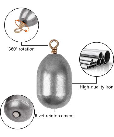 Fishing Weight Sinker Set - Bass Casting Sinker with Ring | 27/62pcs Iron Bell & Water Drop Sinkers for Saltwater & Freshwater Fishing - Buy Online on GoSupps.com