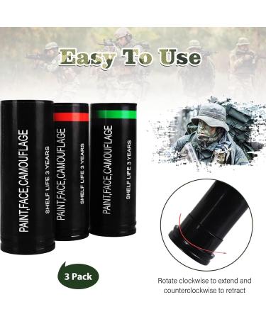  Dyceittdia 3 PCS Camouflage Face Paint Sticks Kit Face Paint Sticks Camouflage Oil Painting Camouflage for Outdoor Military Camouflage Face Painting (03) - Buy Online on GoSupps.com