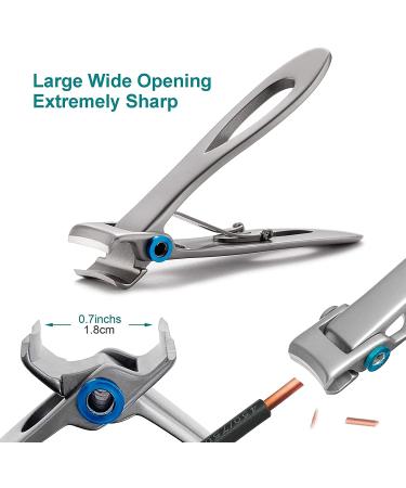 VOGARB 5pcs Large Nail Clippers Set - Professional Podiatrist Pedicure Tool for Thick/Ingrown Nails - Long Handle Trimmer for Seniors - Heavy Duty Wide Opening Cutter - Buy Online on GoSupps.com