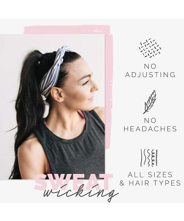 Maven Thread Bow  Workout Headbands for Women  Wide Headbands W/ Bow  Sports Running Headband for Exercise  Gym Hairband Athletic Workouts and Yoga 4" Thick Non Slip Sweatbands for Women 2pk Urban - Buy Online on GoSupps.com