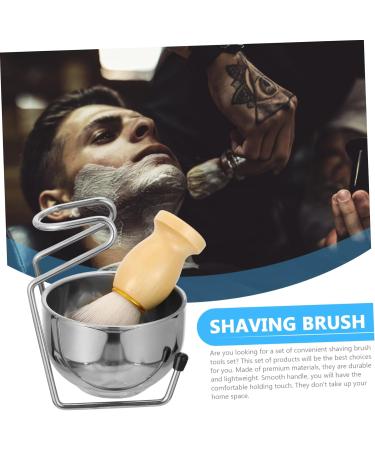 Minkissy 3 Sets Shaving Brush Set - Stainless Steel Badger Brush Head - 3 Colors - Grooming Tools for Men - 11.2x8.1cm - Buy Online on GoSupps.com