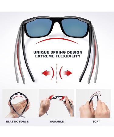 Buy Rivbos RBS862 Polarized Cycling Sunglasses for Men & Women - Lightweight UV400 Sports Glasses for Hiking Running Golf & Fishing - Buy Online on GoSupps.com