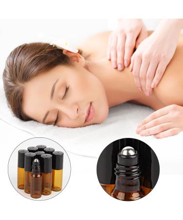 Essential Oil Roller Bottles 16Pcs 5ml Empty Rollerball Bottle Roll on Bottles with Stainless Steel Roller Balls Amber Glass Roller Bottles for Essential Oils Perfumes Cosmetics Aromatherapy Massage 5ml 16pcs Brown - Buy Online on GoSupps.com