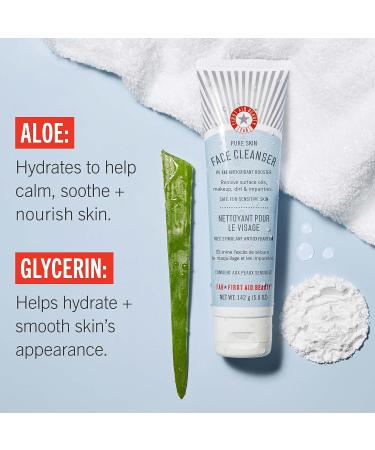 First Aid Beauty Pure Skin Face Cleanser - Sensitive Skin Cream Cleanser - Travel Size 2 oz - Buy Online on GoSupps.com