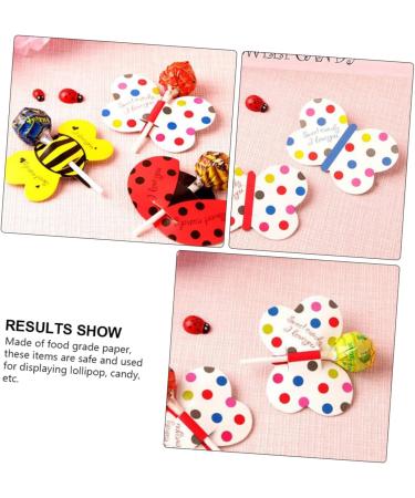  PRETYZOOM PRETYZOOM 150pcs Lollipop Decorative Cards Lollipop Decoration Lollipop Glass Bathroom Shelves Cute Lollipop Card Decoration Party Child Lollipop Card Lollipop - Buy Online on GoSupps.com