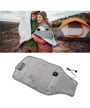 USB Heated Belt - Skin-Friendly Foldable Waist Wrap | Breathable Fast Heating Adjustable Temperature - Ideal for Home Use (Light Gray) - Buy Online on GoSupps.com