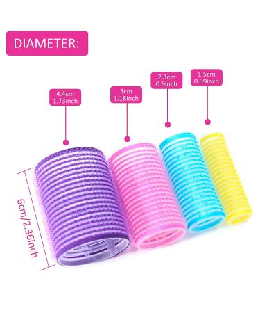 60 Self Grip Jumbo Hair Rollers Set with Stainless Steel Duckbill Clip - Salon Styling for Long & Medium Hair - Buy Online on GoSupps.com