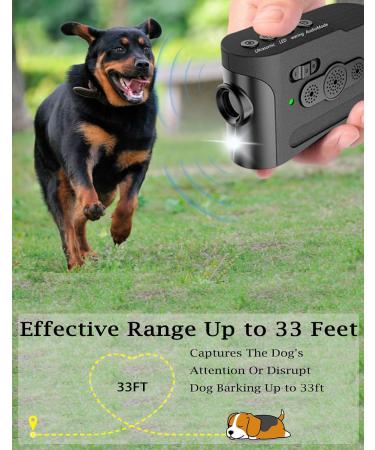 Aoegle Anti Barking Device 2023 - Ultrasonic Deterrent with 3 Levels - Rechargeable & Portable - Safe for Humans & Dogs - 33FT Range - Buy Online on GoSupps.com
