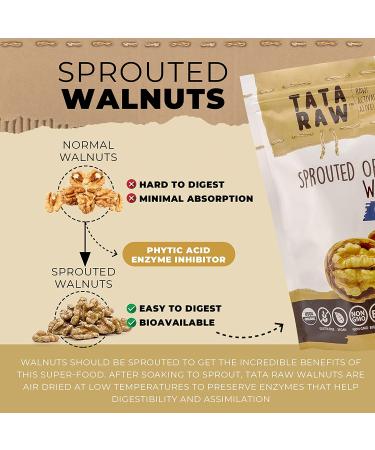 Organic Sprouted Maple Walnuts - Cinnamon | TATA RAW (1 lb) - Buy Online on GoSupps.com