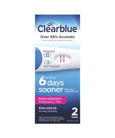 Clearblue Early Detection Pregnancy Test, 2 Count 2 Early Detection Pregnancy Tests