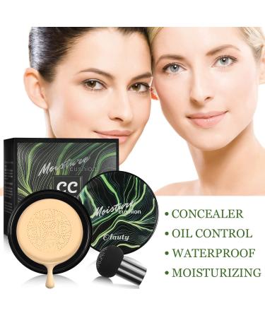 Mushroom Head Air Cushion CC Cream: Long-Lasting Moisturizing BB Cream Makeup with Sponge - Buy Online on GoSupps.com