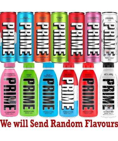 Various Flavoured Prime Hydration Energy Drinks - Great Drinks for this Summer (06 Random Mixed) Random Mixed 06