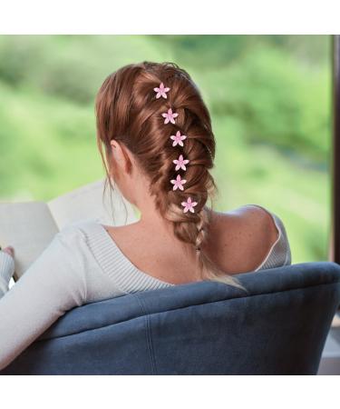 AYNKH 20 Pieces Small Lily Flower Hair Clips White Pink Rhinestone Cute Metal Pins for Girls Women Bridal Wedding Decorative Daily Hair Accessories - Buy Online on GoSupps.com