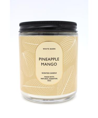 Pineapple Mango Bath and Body Single Wick Candle 7 oz Yellow