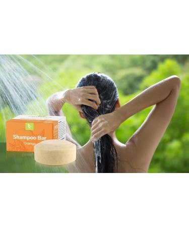  GREENDOOR greendoor vegan shampoo 75g orange sulphate free solid shampoo natural cosmetic shea organic broccoli oil aloe vera pure orange oil natural hair care - Buy Online on GoSupps.com
