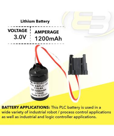 Buy 3V PLC Backup Battery Replacement for Compact 1769-L23-QBFC1B 1769-L23E-QB1B 1769-L23E-QBFC1B 1769-L32E 1769-L35E Micro 1400 & Micro 1500 - Fast International Shipping - Buy Online on GoSupps.com