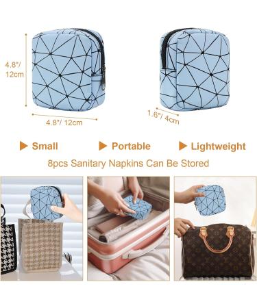 Likesing Period Bag - Portable Sanitary Napkin Storage Pouch for Women & Teens - Feminine Menstrual Pad Organizer - Blue Small (1 Pack) - Buy Online on GoSupps.com