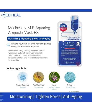 Mediheal N.M.F. Aquaring Ampoule Mask 1.2oz - Hydrating Facial Sheet Mask - Buy Online on GoSupps.com