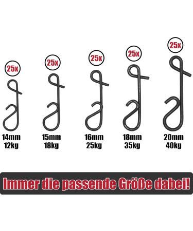 Paradox Fishing Knotless Connector Set - 125 Pieces (14mm - 20mm) | No Knot Fishing Line Connector & Swivel Accessories for Seamless Fishing - Buy Online on GoSupps.com
