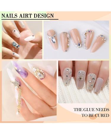 8ml+10ml Nail Rhinestone Glue | Adhesive Gel for Nail Art, Rhinestones & Gem Stones | No Wipe Formula | Includes Nail Accessories - Buy Online on GoSupps.com