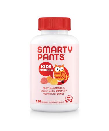 SmartyPants Kids Formula Daily Gummy Multivitamin: Vitamin C, D3, and Zinc for Immunity, Gluten Free, Omega 3 Fish Oil (DHA/EPA), Vitamin B6, B12, 120 Count (30 Day Supply) Kids Formula - Original