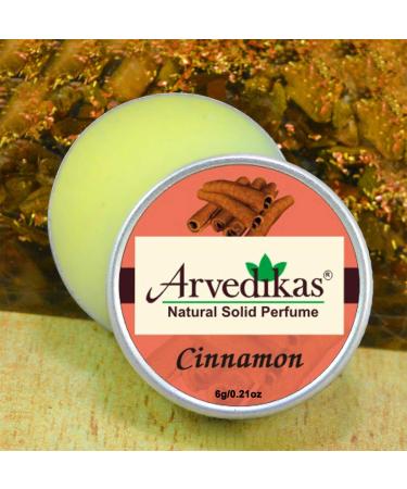 Cinnamon Natural Solid Perfume Beeswax/Essential Oil Blend Perfume/Women Aromatic Scent/Pocket Size Compact Cologne/Scented Balm/Mini Jar/Floral Fragrance / 6gm (30 Varieties) - Buy Online on GoSupps.com