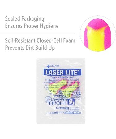 Howard Leight Laser Lite High Visibility Disposable Foam Earplugs - 100 Pairs - R-01205 - Perfect for Noise Reduction & Comfort - Buy Online on GoSupps.com