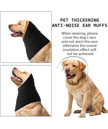 Amaxiu Dog Ear Warmers & Neckerchief | Cozy Black Earmuffs for Dogs | Comfortable Neck & Ear Cover for Pet Comfort (M) - Buy Online on GoSupps.com