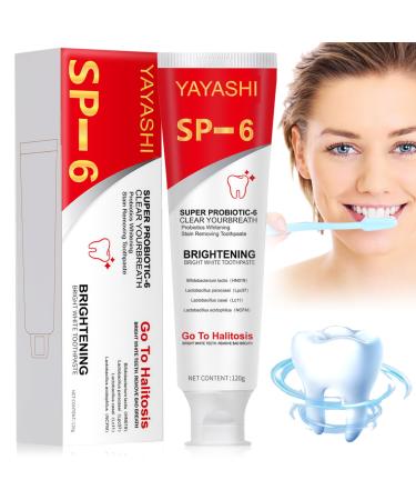 Hpbaggy 1 piece Sp6 Toothpaste Sp6 Probiotic Toothpaste Toothpaste Whitening 120g Sp 6 Toothpaste Probiotics Bright White Toothpaste Teeth Whitening Deep Cleaning Toothpaste