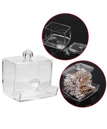 Qtip Holder & Wattbausch Swab Pad Spender | Clear Acrylic Bathroom Organizer for Q-tips Toothpicks & Cotton Pads - Buy Online on GoSupps.com