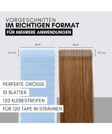 Chamant Double-Sided Extra Strong Adhesive Strips for Tape Extensions - Real Hair (10x12 Pieces) - Made in USA | International Shipping Available - Buy Online on GoSupps.com