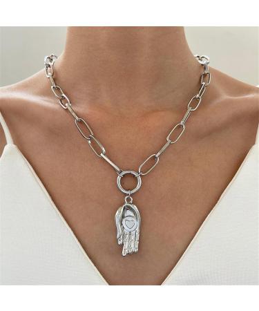 Oralgos Fashionable Vintage Keybone Choker Necklace - Versatile Handheld Patch Jewelry for Women - Unique Metal Accessories - Buy Online on GoSupps.com