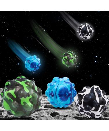 YHBXAMZ 6 pieces Astro Jump Ball Galaxy Jump Ball Moon Ball Jump Ball Springball for Children Bouncy Ball for Children Outdoor Interactive Toys For Stress Relief Space Balls for Kids Party Gift