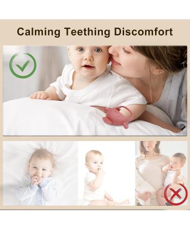 Kingnable Bite Ring for Babies - BPA Free Silicone Dental Aid Toy (3 Months+) - Soothes Wounded Gums - Dark Pink - Buy Online on GoSupps.com