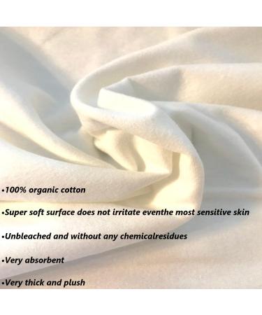 1 Yard Organic Cotton Flannel Cloth - Unbleached Reusable Castor Oil Pack Wrap for Liver Detox & Pain Relief - Buy Online on GoSupps.com