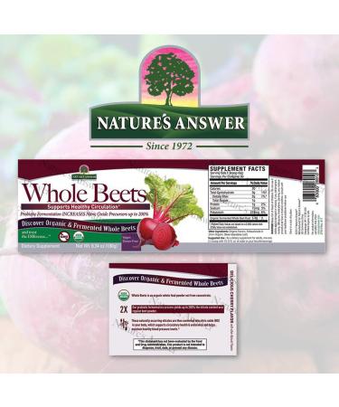 Organic Nature's Answer Beet Root Powder - Fermented Cherry Flavor | Supports Circulation & Blood Pressure | 6.34oz Dietary Supplement - Buy Online on GoSupps.com
