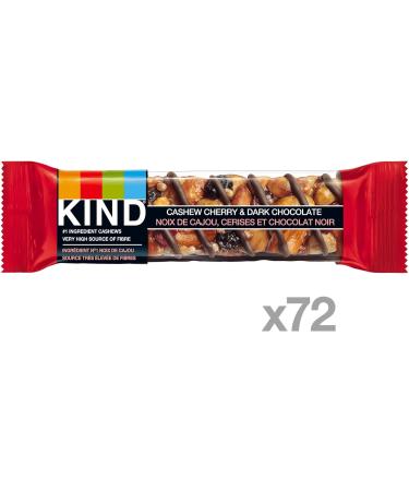KIND Fruit & Nut Bars Dark Chocolate Cherry Cashew + Antioxidants Gluten Free 72 Count Cherry Cashew & Dark Chocolate - Buy Online on GoSupps.com