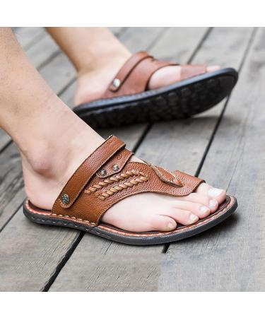 Men's Big Toe Hallux Valgus Sandal - Brown Size 8 | Comfy Bunion Splint Flip Flops for Pain Relief - Buy Online on GoSupps.com